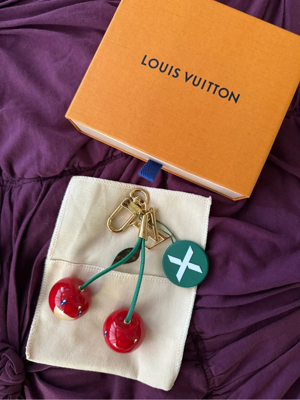 LV x TM Cherise Cherry Bag Charm Keychain